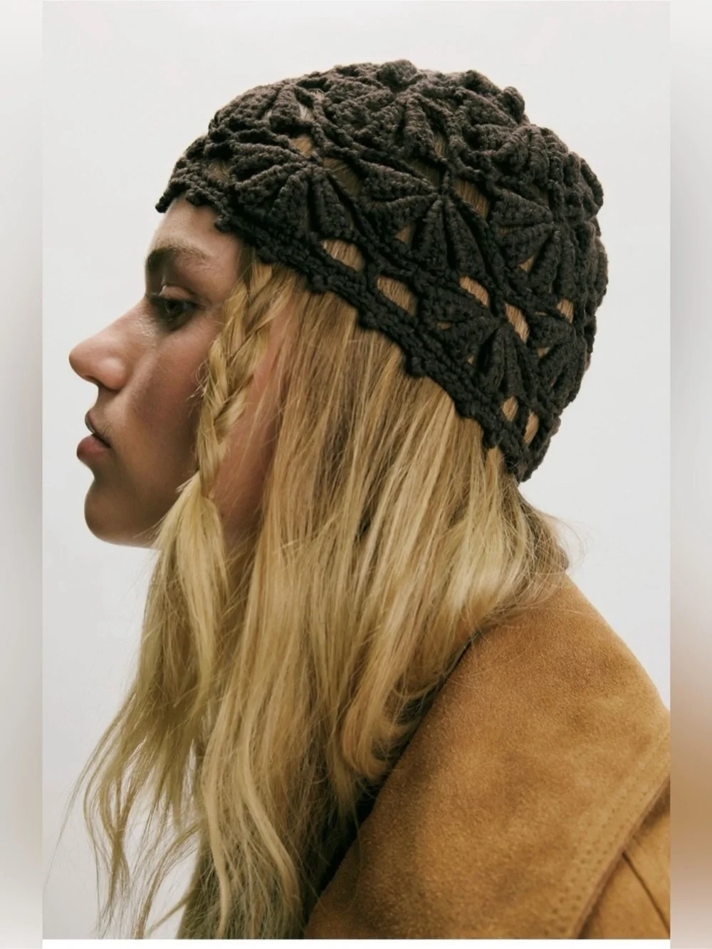 Free People Cora Crochet Knit skull - cap